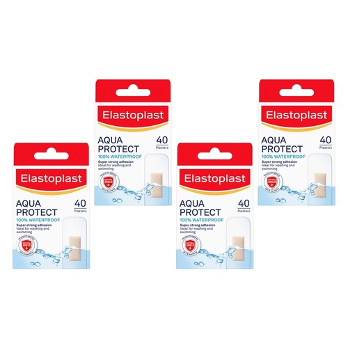 Elastoplast Aqua Protect Waterproof Plasters 40 Pack Bundle of 4