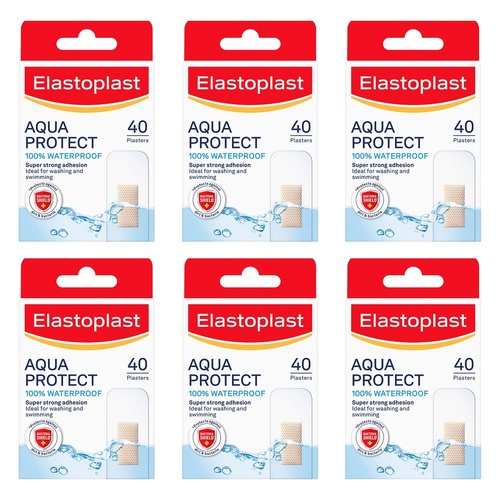 Elastoplast Aqua Protect Waterproof Plasters 40 Pack Bundle of 6