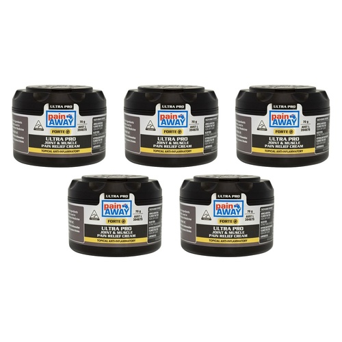 Pain Away Forte+ Ultra Pro Joint & Muscle Pain Relief Cream 70g Pack of 5