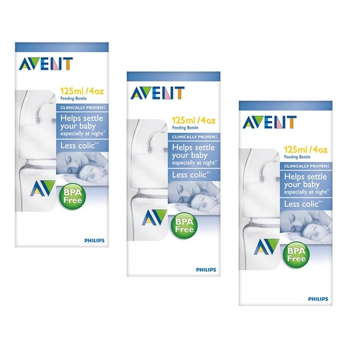 Philips Avent Feeding Bottle 125mL Pack of 3