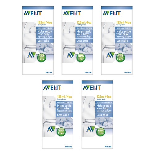 Philips Avent Feeding Bottle 125mL Pack of 5