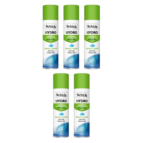 Schick Hydro Skin Sensitive Shave Gel 198g x 6 Bundle of 5