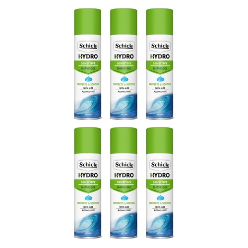 Schick Hydro Skin Sensitive Shave Gel 198g x 6 Bundle of 6