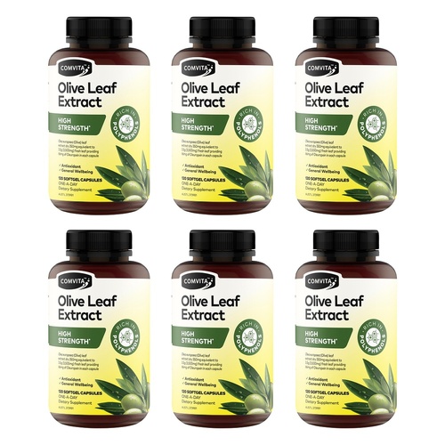Comvita Olive Leaf Extract High Strength Softgel Capsules 120 Capsules Pack of 6