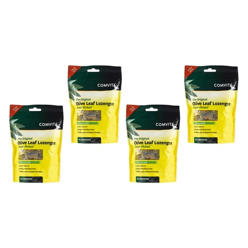 Comvita Olive Leaf Lozenges with Manuka Honey 40 Lozenges Pack of 4