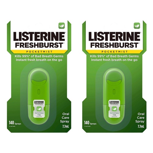 Listerine Freshburst PocketMist Oral Care Spray 7.7mL Pack of 2