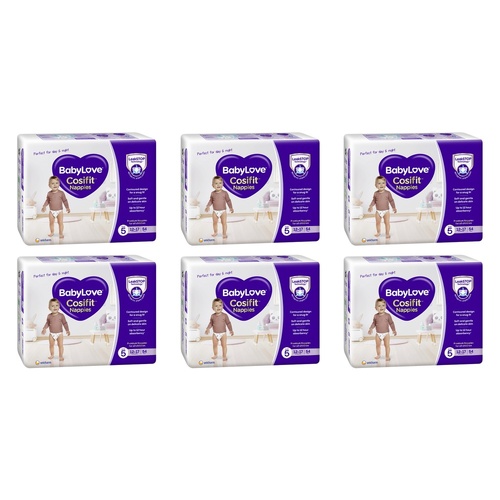 Baby Love Cosifit Jumbo Nappies Walker Size 5 54 Pack x 3 Bundle of 6