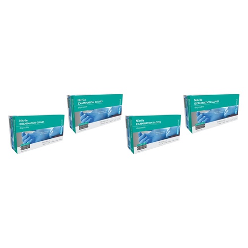 Aerosure Glove Nitrile Gloves Large 100 Pack Bundle of 4