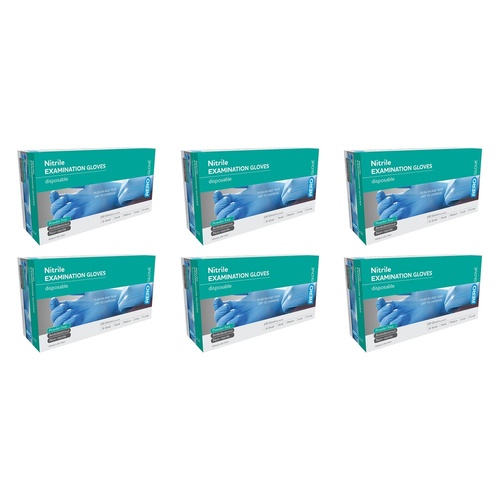 Aerosure Glove Nitrile Gloves Large 100 Pack Bundle of 6