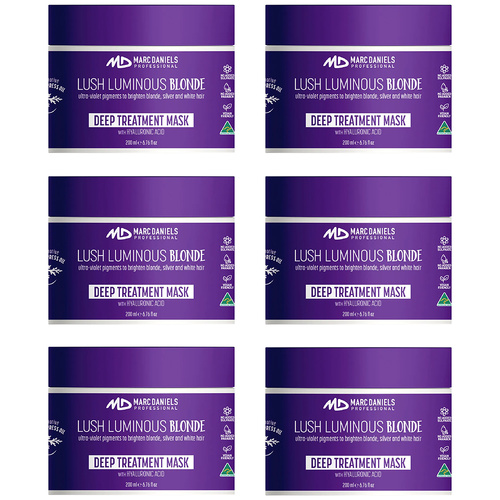 Marc Daniels Blonde Hair Treatment Mask 200g 6 Pack with UV Pigments
