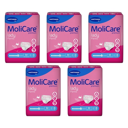 MoliCare Premium Lady Pants 7 Drops Size M 8 Pack x 4 Bundle of 5