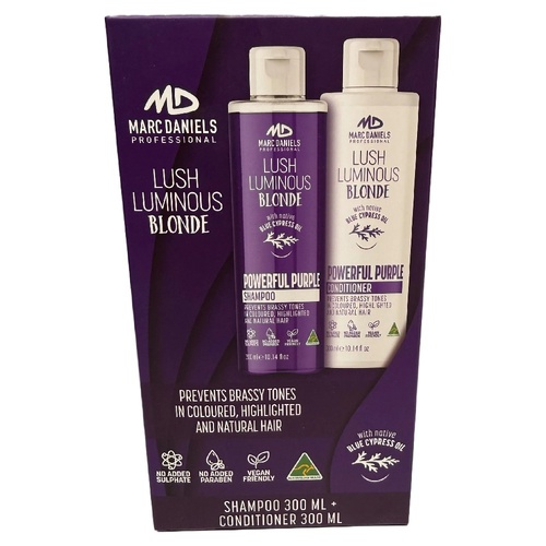 Marc Daniels Lush Luminous Blonde Purple Shampoo & Conditioner 300ml Set