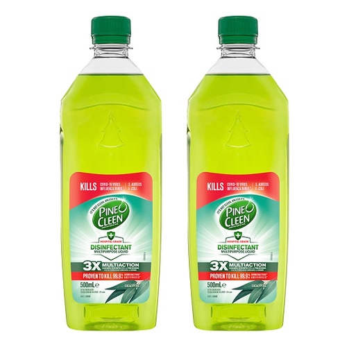 Pine O Cleen Antibacterial Liquid Disinfectant Eucalyptus 500mL Pack of 2