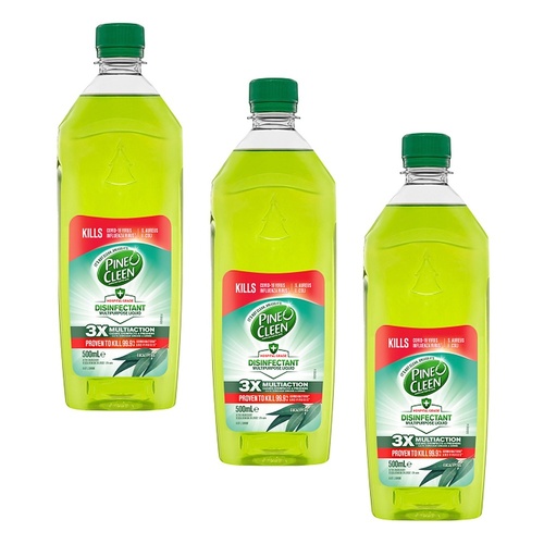 Pine O Cleen Antibacterial Liquid Disinfectant Eucalyptus 500mL Pack of 3