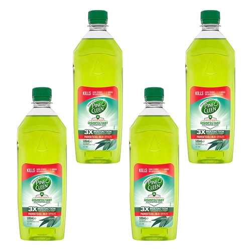 Pine O Cleen Antibacterial Liquid Disinfectant Eucalyptus 500mL Pack of 4