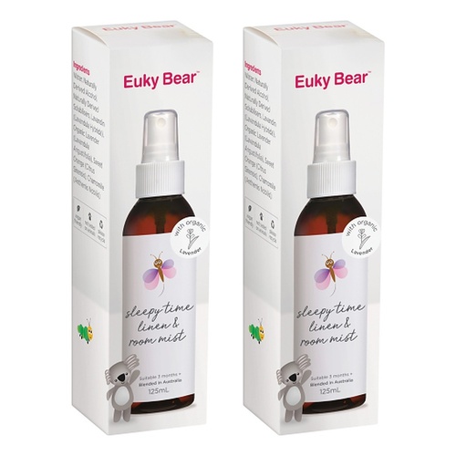 Euky Bear Sleep Time Linen & Room Mist 125mL Pack of 2
