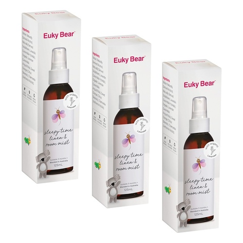 Euky Bear Sleep Time Linen & Room Mist 125mL Pack of 3