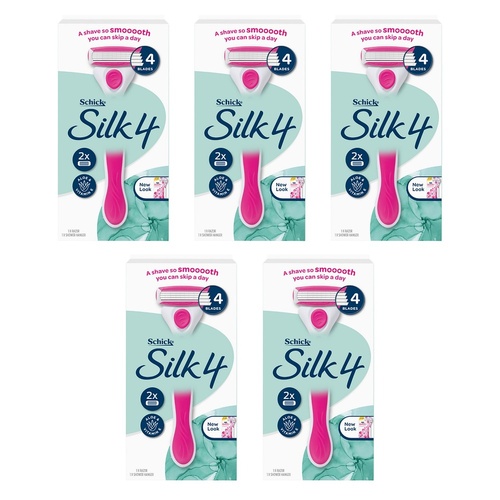 Schick Silk 4 Razor Kit +2 Pack of 5
