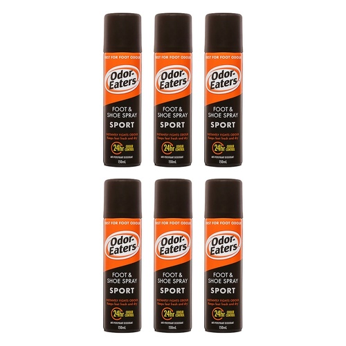 Odor-Eaters Sports Foot & Shoe Spray 150mL Pack of 6