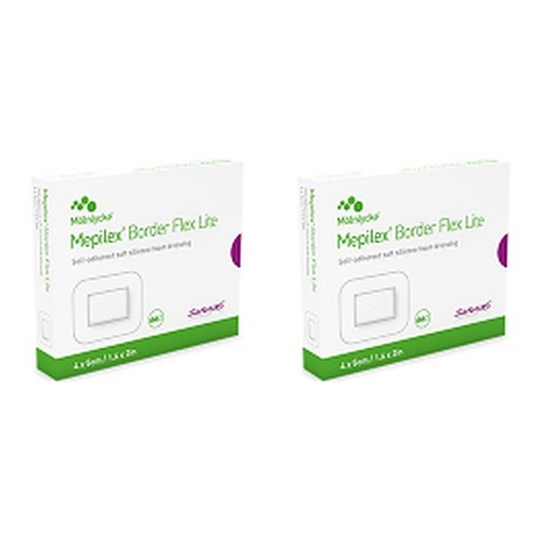 Molnlycke Mepilex Border Flex Lite Foam Dressing 5cm 10 Pack Bundle of 2