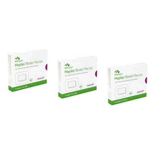 Molnlycke Mepilex Border Flex Lite Foam Dressing 5cm 10 Pack Bundle of 3