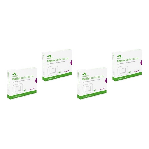 Molnlycke Mepilex Border Flex Lite Foam Dressing 5cm 10 Pack Bundle of 4