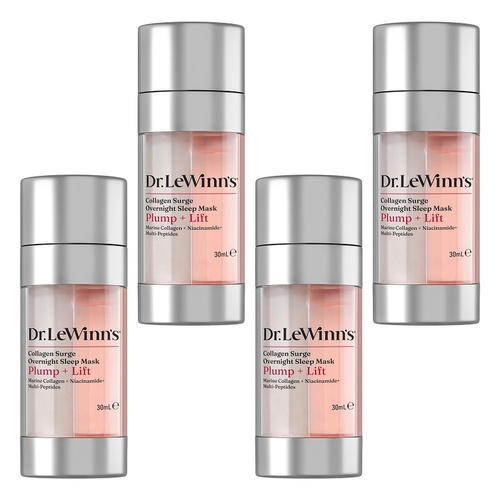 Dr. LeWinn's Ultra R4 Collagen Surge Overnight Sleep Mask 30mL Pack of 4