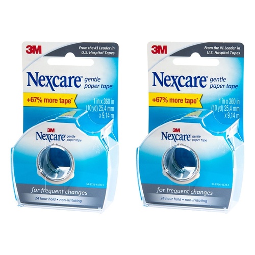 Nexcare Gentle Paper Tape 25mm x 9.1m Pack of 2
