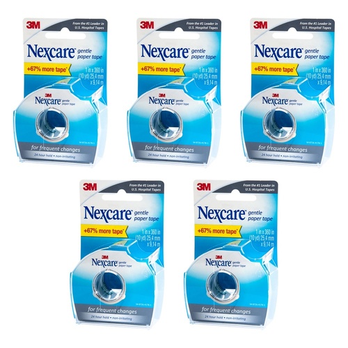 Nexcare Gentle Paper Tape 25mm x 9.1m Pack of 5