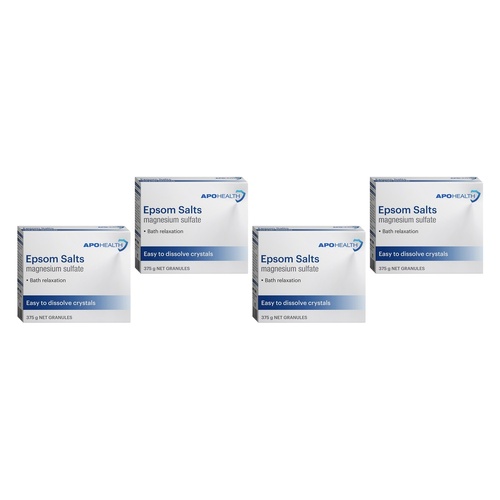 Apo Health Epsom Salts 375g Pack of 4