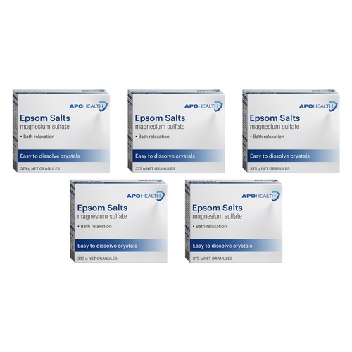 Apo Health Epsom Salts 375g Pack of 5