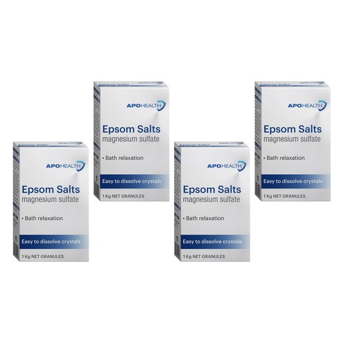 Apo Health Epsom Salts 1kg Pack of 4