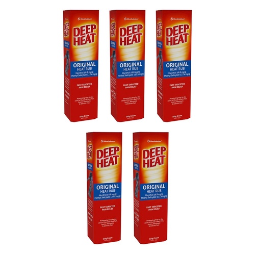 Deep Heat Original Heat Rub 140g Pack of 5