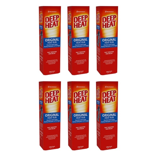 Deep Heat Original Heat Rub 140g Pack of 6