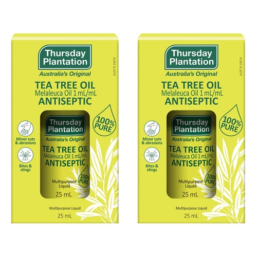 Thursday Plantation Tea Tree Oil Antiseptic 25mL Pack of 2