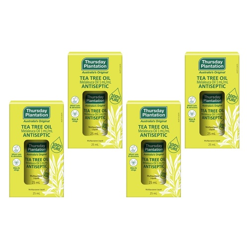 Thursday Plantation Tea Tree Oil Antiseptic 25mL Pack of 4