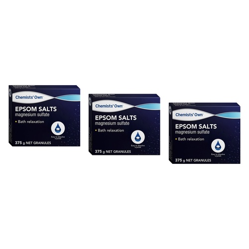 Chemists' Own Epsom Salts 375g Pack of 3