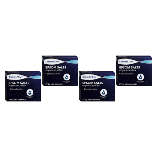 Chemists' Own Epsom Salts 375g Pack of 4