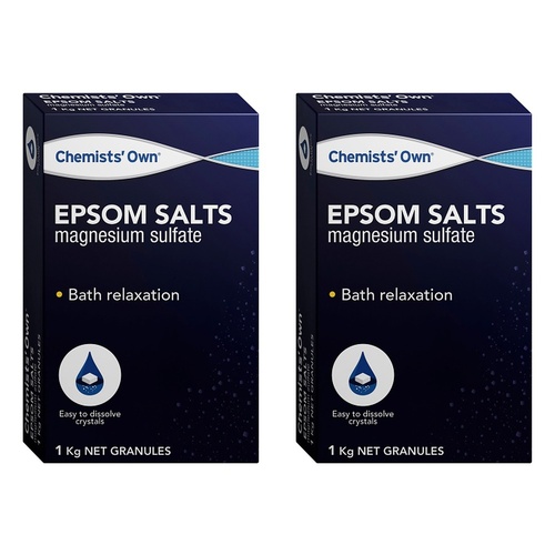 Chemists' Own Epsom Salts 1kg Pack of 2