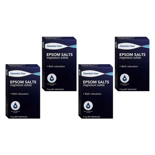 Chemists' Own Epsom Salts 1kg Pack of 4