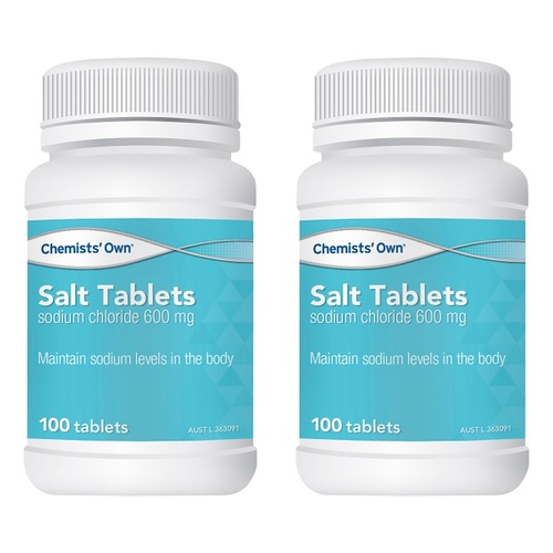 Chemists' Own Salt Tablets 600mg 100 Tablets Pack of 2