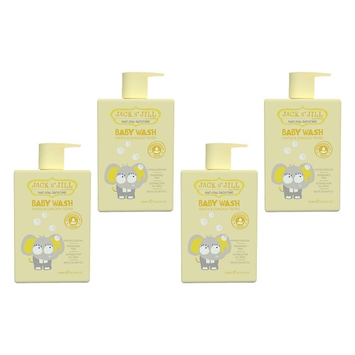 Jack N' Jill Natural Bathtime Baby Wash 300mL Pack of 4