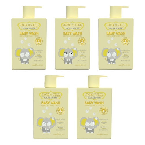 Jack N' Jill Natural Bathtime Baby Wash 300mL Pack of 5