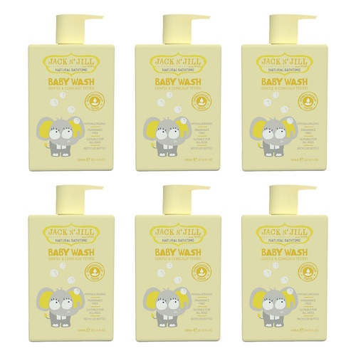Jack N' Jill Natural Bathtime Baby Wash 300mL Pack of 6