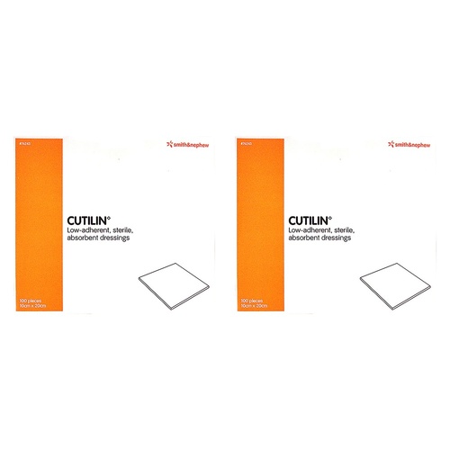 Cutilin Wound Dressing 10cm x 20cm 100 Pack Bundle of 2
