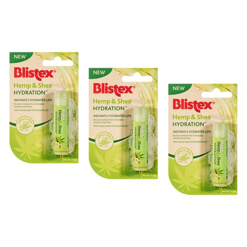 Blistex Hemp & Shea Hydration 4.25g Pack of 3