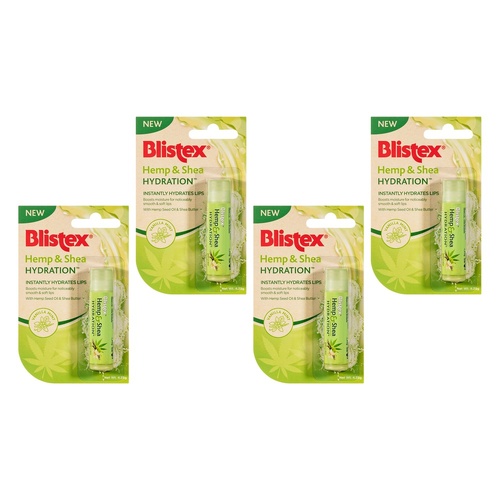 Blistex Hemp & Shea Hydration 4.25g Pack of 4