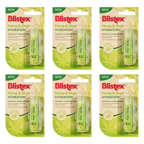 Blistex Hemp & Shea Hydration 4.25g Pack of 6