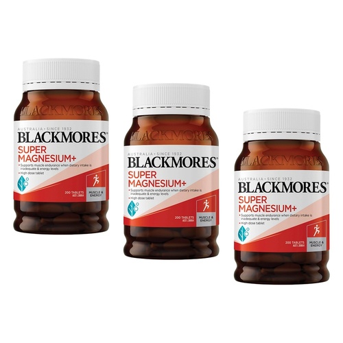 Blackmores Super Magnesium+ 200 Tablets Pack of 3