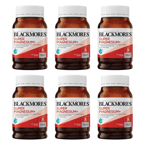 Blackmores Super Magnesium+ 200 Tablets Pack of 6